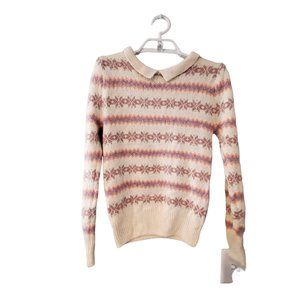 Exclusive Imports sweater womens M vintage silk angora blend collar fair…